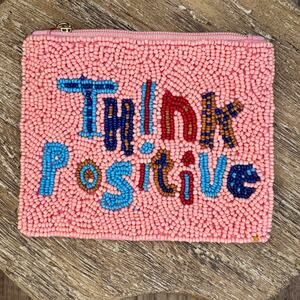 Beaded Coin Purse Pink Wallet Travel Pouch Womens Accessories NEW FAST SHIP